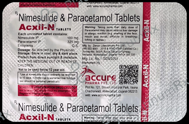 Acxil N 100/325mg Tablet 10s
