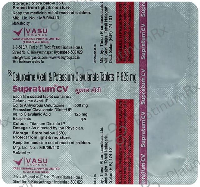 Supratum CV 500/125mg Tablet 6s