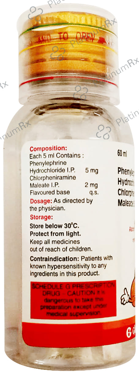Ascoril Flu 2/5mg kidz Syrup 60ml