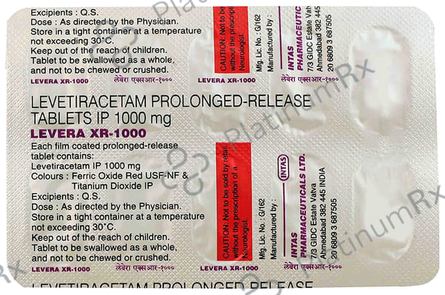 Levera XR 1000mg Tablet 10s