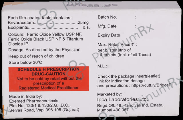Bripca 25mg Tablet 14s