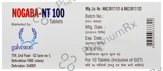 Nogaba NT 100/10mg Tablet 10s