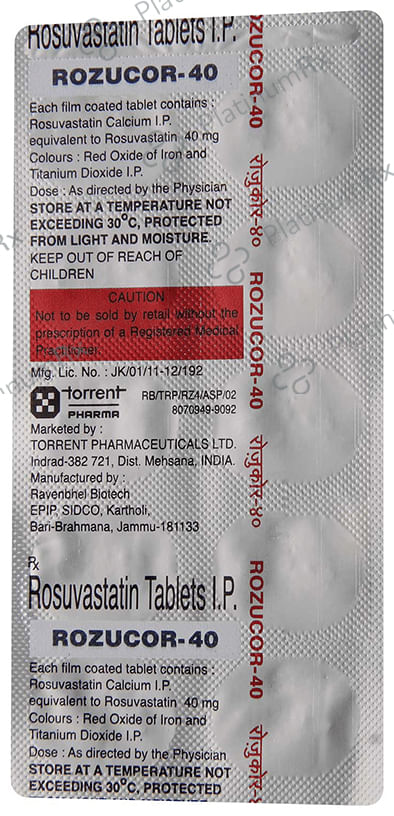 Rozucor 40mg Tablet 10s