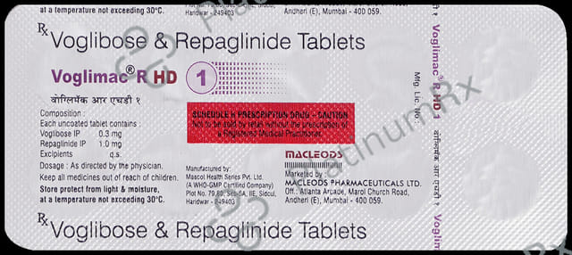 Voglimac R HD 1mg/0.3mg Tablet