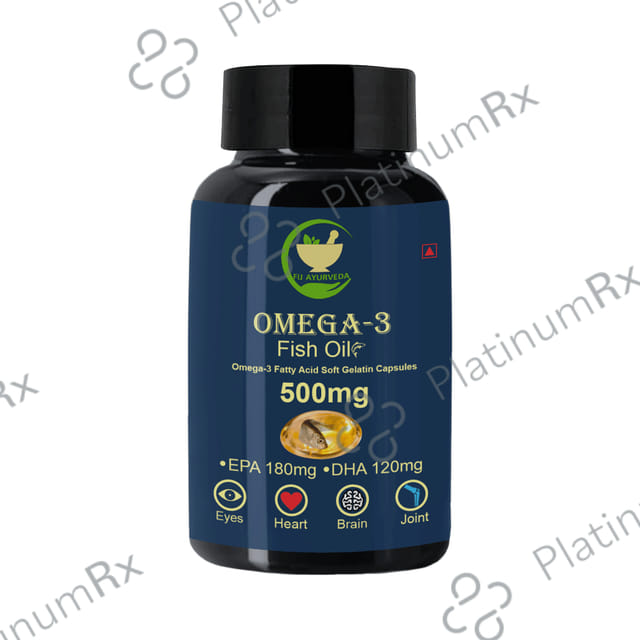 Fij Ayurveda Omega 3 Fish Oil 500mg Soft Gelatin Capsule 60s
