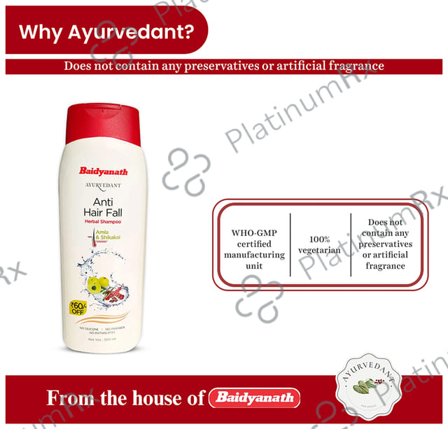 Baidyanath (Jhansi) Ayurvedant Herbal Anti Hairfall Shampoo
