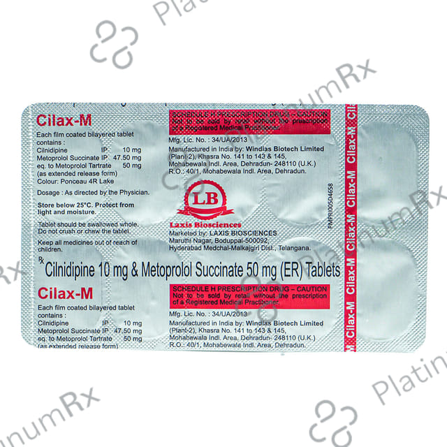 Cilidax M 10mg/25mg Tablet