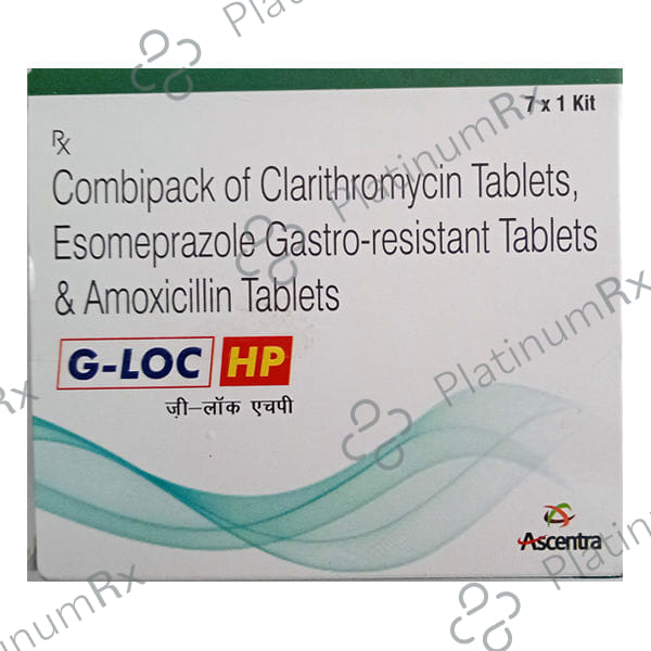G Loc HP 750/500/40mg Combipack Tablet 6s
