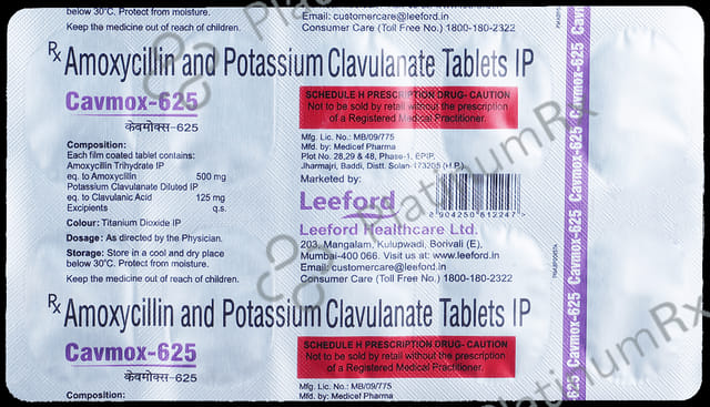 Cavmox 625mg Tablet 10s