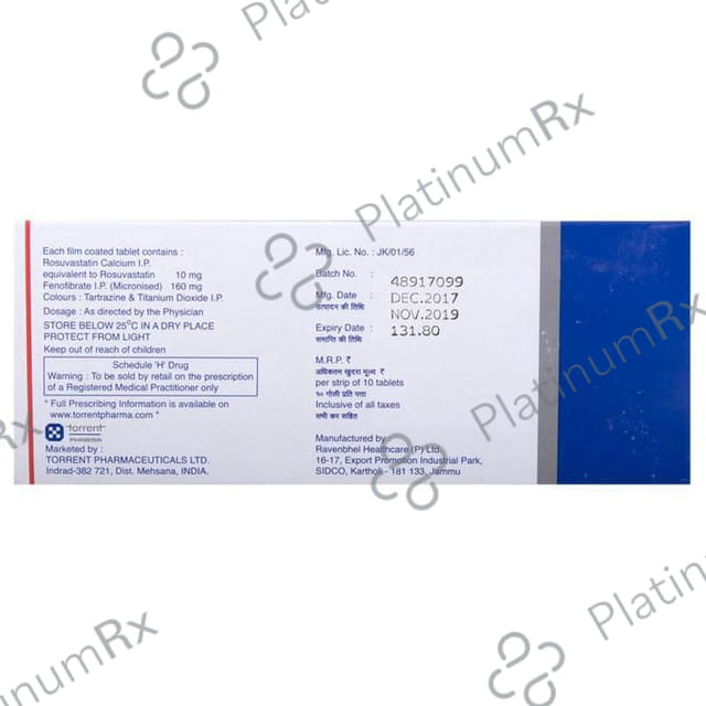 Rozucor F 160/10mg Tablet 10s