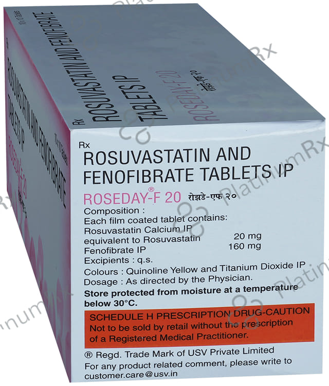 Roseday F 160/20mg Tablet 10s