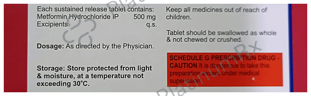 Metform 500mg Tablet SR