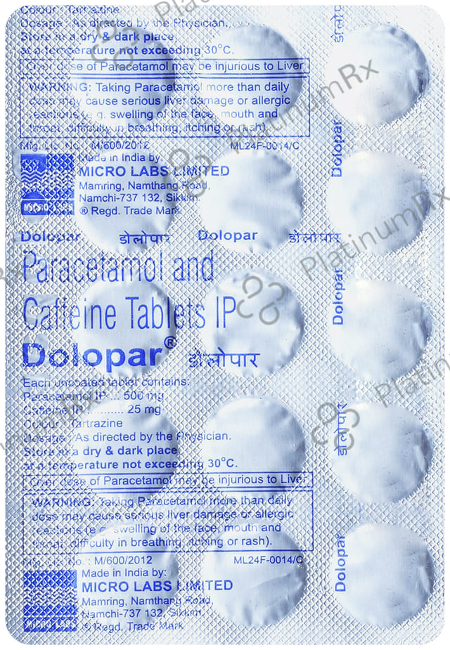 Dolopar 25/500mg Tablet 15s