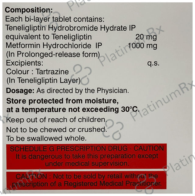 Glipon MF Forte 1000/20mg Tablet ER 10s