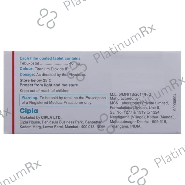 Febucip 40mg Tablet 10s