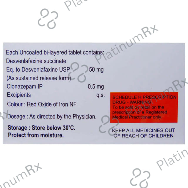 Venlite CZ 50mg/0.5mg Tablet 10s