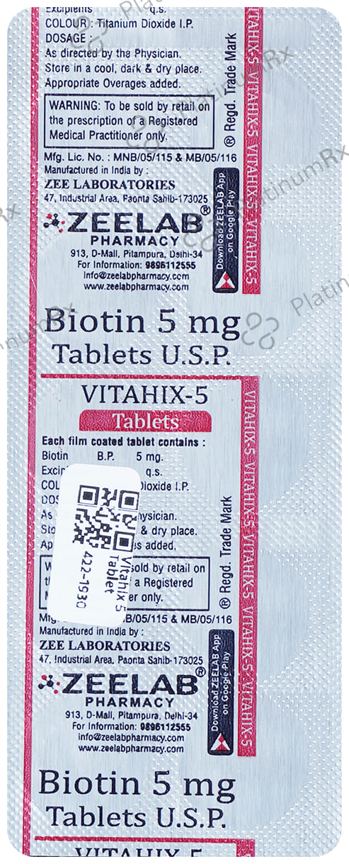 Vitahix 5 Tablet 10s