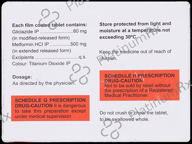 GLZ MEX 60/500mg Tablet SR 10s