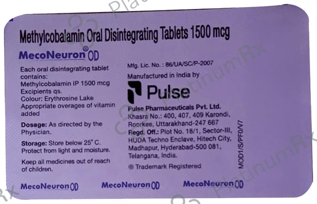 Meconeuron OD 1500mcg Tablet 15s
