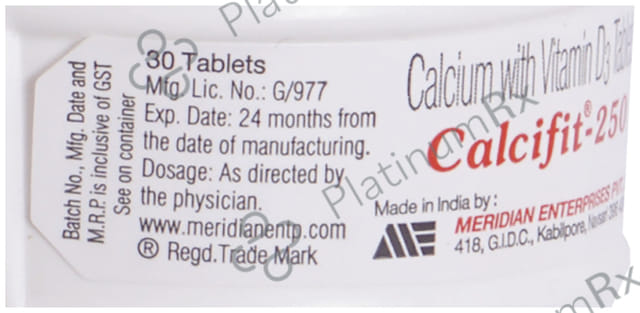 Calcifit 250mg Tablet 30s