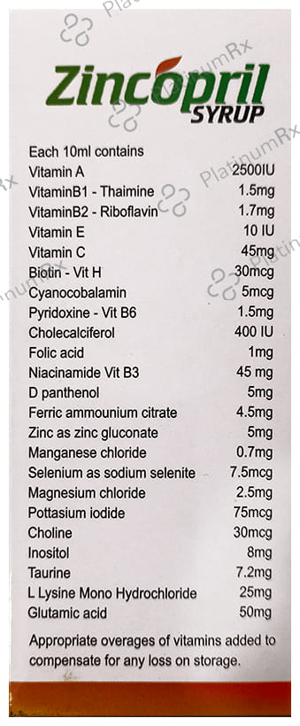 Zincopril Syrup 200ml