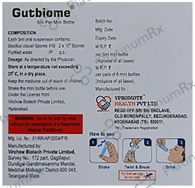 Gutbiome Oral Suspension (5ml Each)