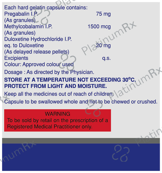 Pregeb DM 75/20mg Capsule 10s