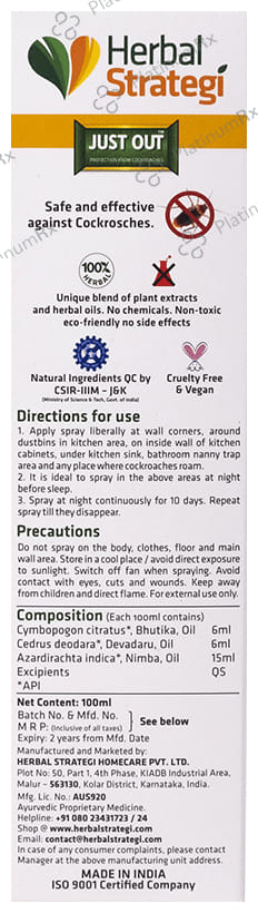 Herbal Strategi Herbal Cockroach Repellent Spray