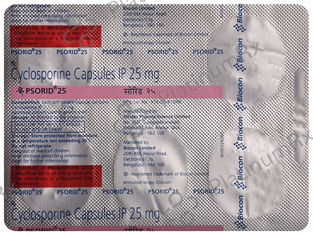 Psorid 25mg Capsule 5s