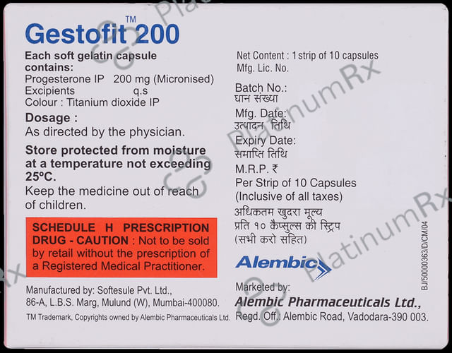Gestofit 200mg Capsule 10s