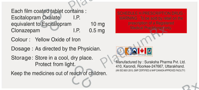 S Citlop Forte 0.5mg/10mg Tablet
