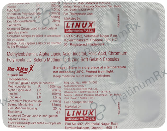 Rexite Plus Capsule 15s