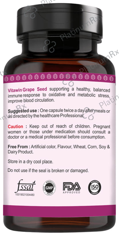 Vitawin Grape Seed Vegetarian Capsule