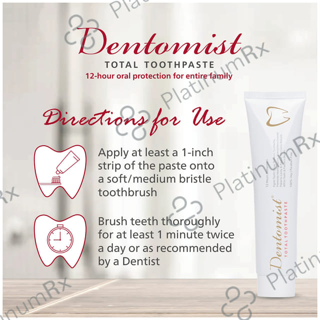 Dentomist Total Toothpaste (100gm Each) 4 Tube