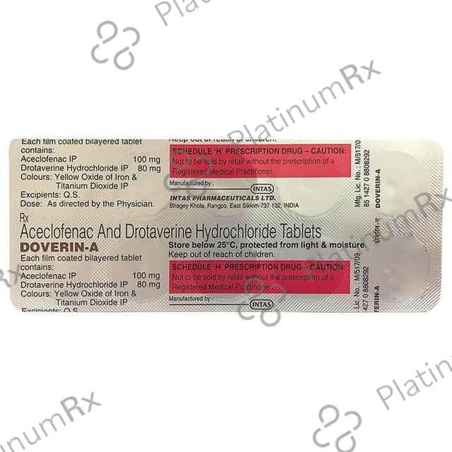 Doverin A 80/100mg Tablet 10s