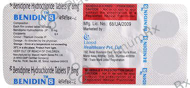 Benidin 8mg Tablet 10s