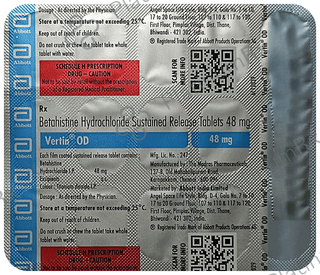 Vertin OD 48mg Tablet SR 15s