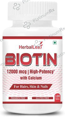 HerbalLeaf Biotin 12000mcg with Calcium Tablet 120s