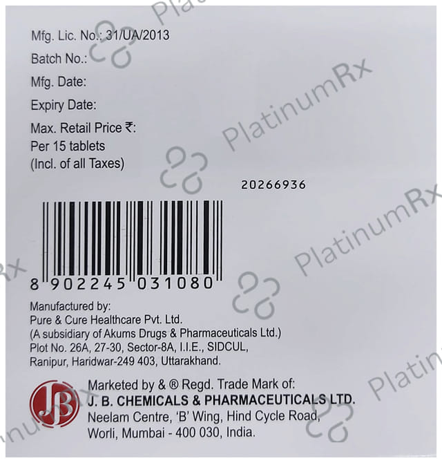 Cilacar TM 50/10/40mg Tablet ER 15s