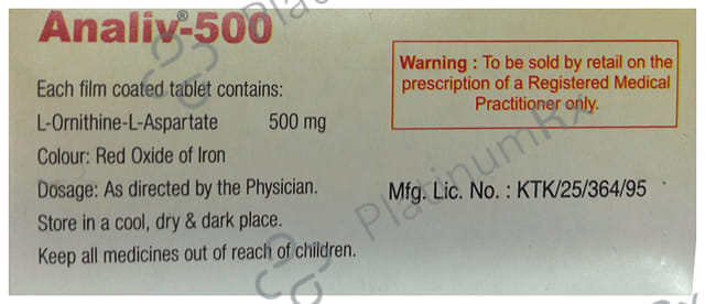 Analiv 500mg Tablet 10s