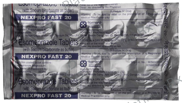 Nexpro Fast 20mg Tablet 10s