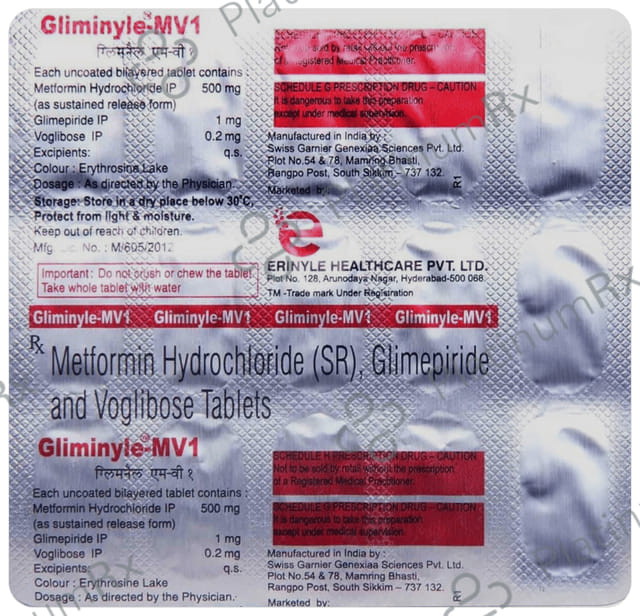 Gliminyle MV1 Tablet SR 15s