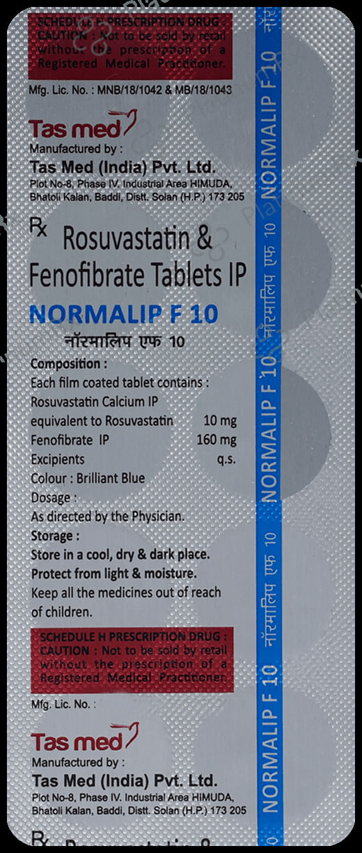 Normalip F 160/10mg Tablet 10s