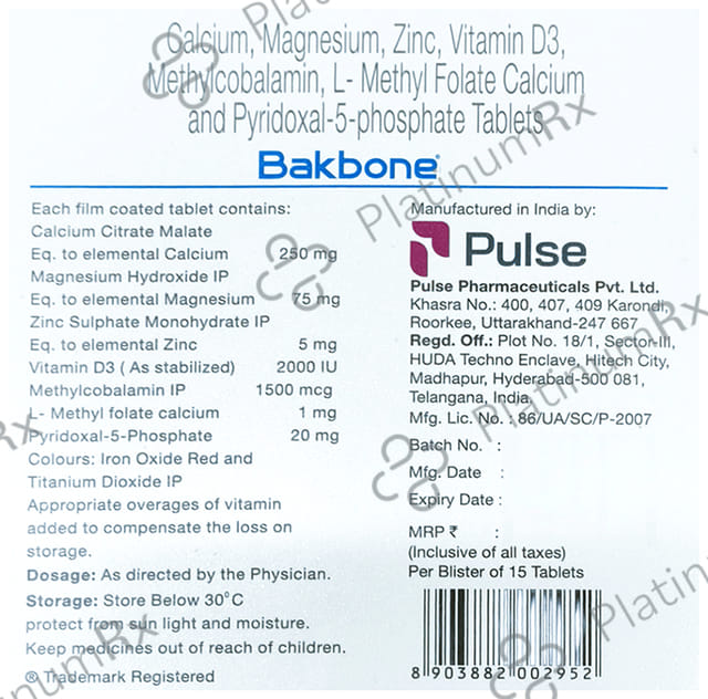 Bakbone Tablet 15s
