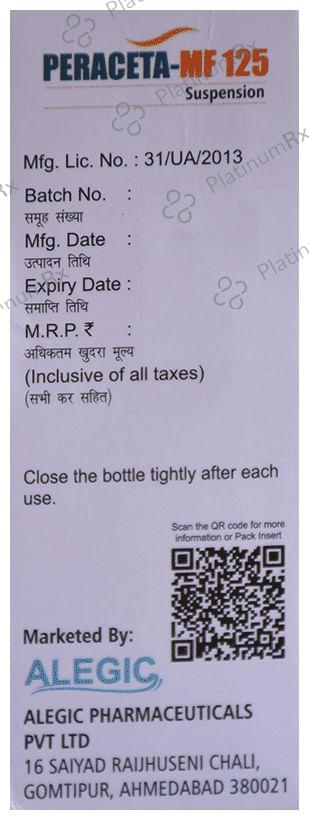 Peraceta-MF 125 Oral Suspension Mango