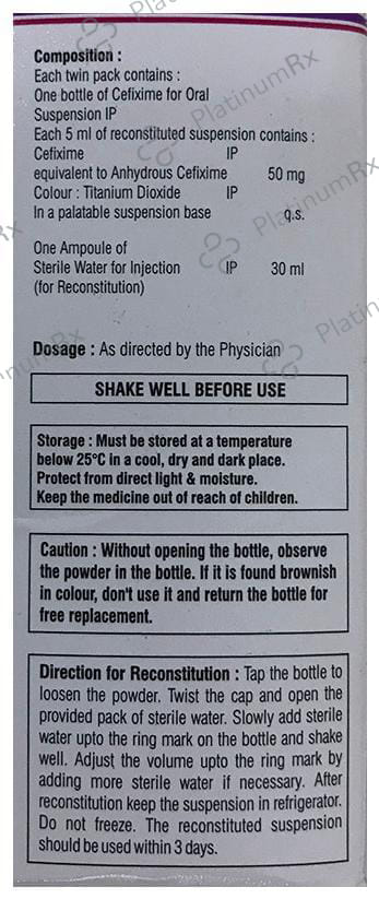 Hhcefi 50mg Dry Syrup 30ml