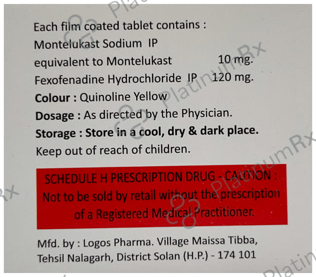 Mexokast F 10mg/120mg Tablet 10 tablets Tablet Alcea Biotech Pvt Ltd