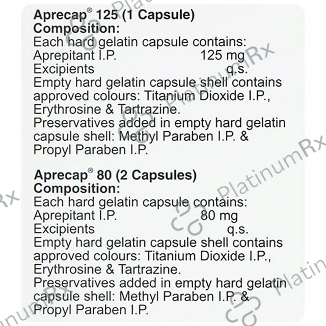 Aprecap 125/80mg Capsule 3s