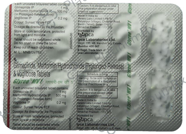 Glyree MV1 1/500/0.2mg Tablet PR 10s