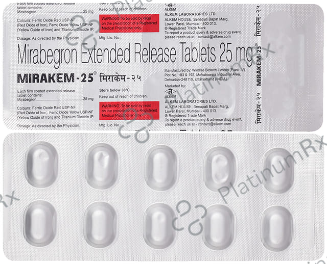 Mirakem 25mg ER Tablet 10s